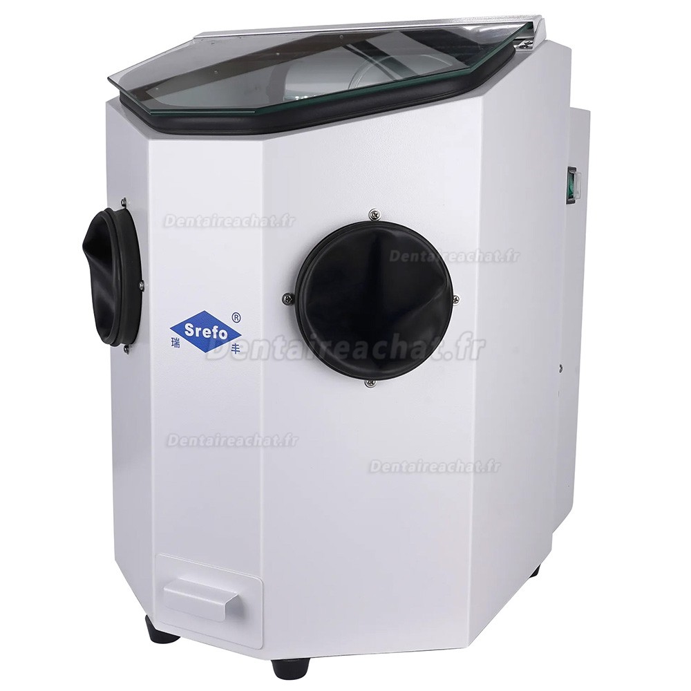 Sableuse au corindon pour laboratoire dentaire Srefo R-605, Sableuse prothese dentaire avec éclairage LED